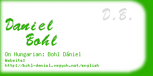 daniel bohl business card